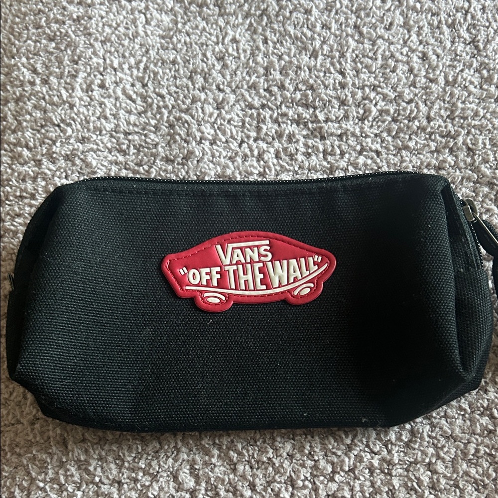 Vans Black Pouch with Red Logo